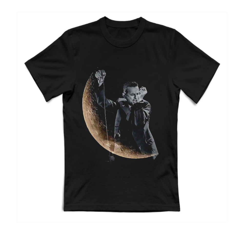 T-SHIRT UNISEX ADULTI E BAMBINI DEPECHE MODE DAVE GAHAN MOON