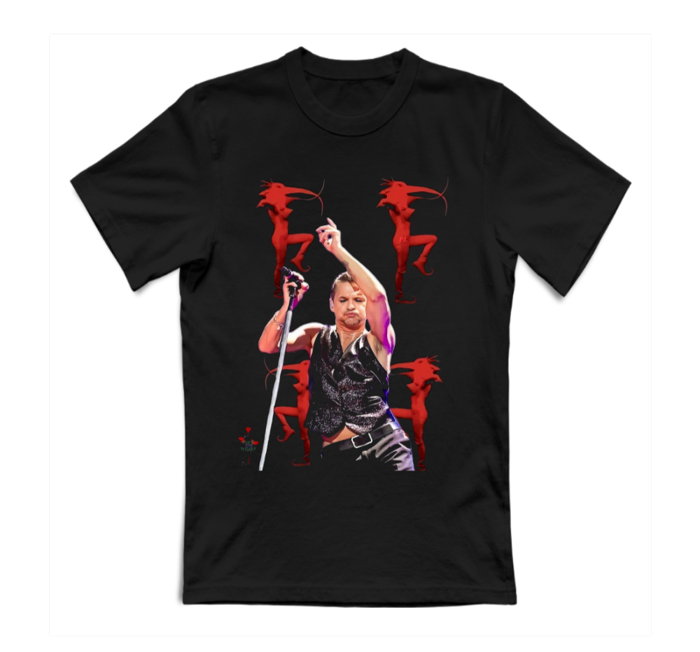 T-SHIRT UNISEX ADULTI E BAMBINI DEPECHE MODE DAVE GAHAN